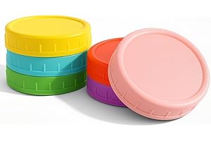 Mason Jar Lids Colourful Plastic Mason Jar Lids 70mm Regular Mouth Mason Jar Lid Canning Leak Proof Jar Lids for Mason Cannin