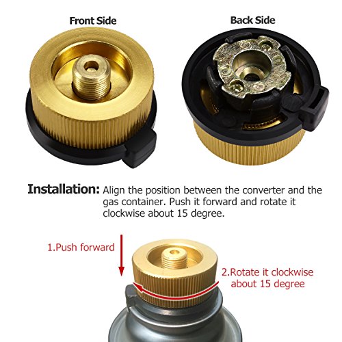 Winomo Gas Fles Adapter Transfer Nozzle Connector Voor Fornuis Brander Camping Fornuis - Image 3