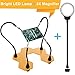 Vacnite Helping Hands Third Hand Soldering Tool and Vise - Daylight LED 3X Magnifying Lamp Rechargeable with 3 Adjustable Light Settings, Enhanced Base