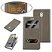 Cadorabo Book Case Compatible with Nokia 3 2017 in Stone Brown - with Magnetic Closure, 2 Viewing Windows and Stand Function - Wallet Etui Cover Pouch PU Leather Flip