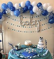 Partywoo Blue Gold And White Balloons 70 Pcs 12 Inch Royal Blue