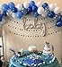 PartyWoo Blue and Gold Balloons, 12 Inch Royal Blue Balloons, Baby Blue Balloons, Gold Confetti Balloons, Blue and White Balloons, Blue White Gold Balloons for Blue and Gold Party Decorations