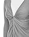 Made By Johnny MBJ Womens Long Sleeve Knot Baby Doll Tunic Top XL Heather_Grey