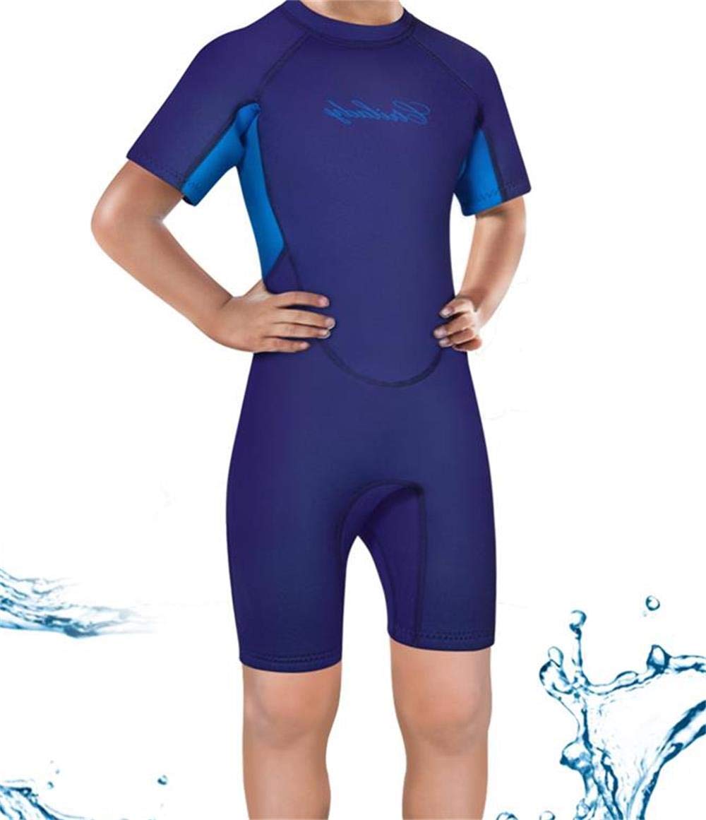CtriLady Kids Neoprene Shorty Wetsuit Short Sleeve Swimsuit Thermal
