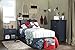 South Shore Ulysses Bookcase Headboard with Doors, Twin, Blueberry