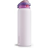 ENCOOL Leakproof Insulated Water Bottle with Straw Dual-Sip Water Bottle Bag-Safe Design for Work, Commute & Gym – Keeps Drinks Cold All Day, 40 oz, Purple Cabbage