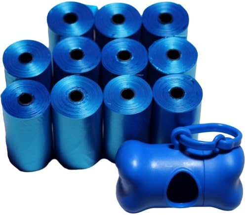 Poop Bag Shop Dog Waste Bags, 220-Count with Poop Bag Dispenser, Blue