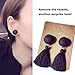 JOYJULY Beautiful Elegant Korean Style Long Thread Tassel Drop Dangling Earrings Ear Studs