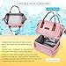 Lunch Bags for Women Wide Open Insulated Lunch Box With Double Deck Large Capacity Cooler Tote Bag With Removable Shoulder Strap Lunch Organizer For Outdoor/Work(Pink)