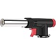 CORKAS Butane Torch Head, Professional Kitchen Cooking Torch with Adjustable Flame, Culinary & Grilling Blow Torch Lighter for Desserts, Creme Brulee, Soldering, BBQ, Baking- Black (Fuel Not Included)