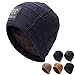 ALLMILL Men's Soft Roll Thick Knit Warm Hat Fall/Winter Skull Caps Slouchy Beanies
