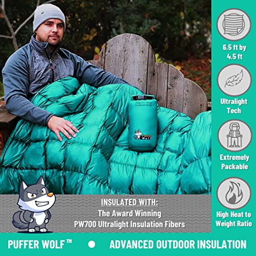 PUFFER WOLF Extra Large Double Insulated Outdoor Camping Blanket 2X