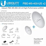 Ubiquiti PBE-M5-400 (2-pack) PowerBeam M5 25dBi 5GHz AirMAX CPE 400mm 150+ Mbps