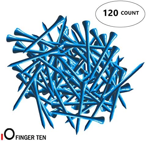 FINGER TEN Golf Tees Wood 2 3/4 3 1/4 2 1/8 4 Inch Bulk 120 Count, Wooden Tee 70 83 54 mm Color Blue Red White for Men Women Kids FINGER TEN Golf Tees Wood 2 3/4 3 1/4 2 1/8 4 Inch Bulk 120 Count, Wooden Tee 70 83 54 mm Color Blue Red White for Men Women Kids