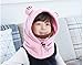 Leories Kids Winter Windproof Cap Thick Warm Face Cover Adjustable Ski Hat Dark Blue/Pink