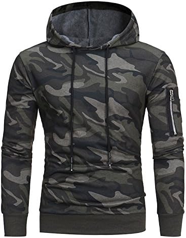 Sunyastor Clearance Sale! Men's Long Sleeve Hoodie Plaid Sweatshirt Tops Hooded Pullover Jacket Coat Top Outwear