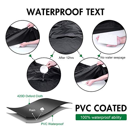 image for HIRALIY 90 Inch Outdoor Patio Furniture Covers Rectangular Waterproof 