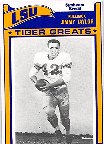 Jimmy Taylor Football Card LSU Tiger Greats Fullback 1983 Sunbeam 
