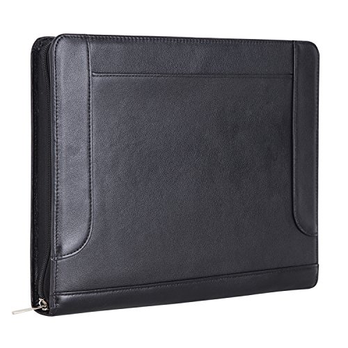 Genuine Padfolio Compact Personalized Leather Portfolio Organizer Business Portfolio Case for iPad 2/3/4 9.7 inch with Removeable Keyboard