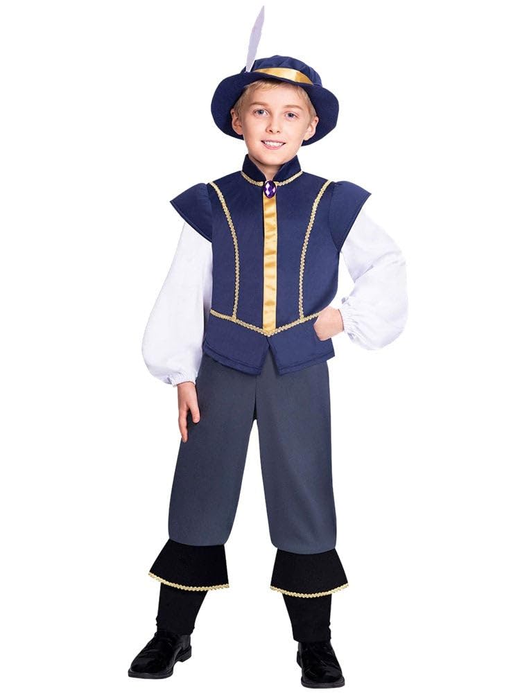 Prince Tudor Costume Set, 4-6 Years - 3 Pcs.