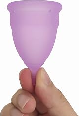 CROING Reusable Menstrual Cups Set of 4, Small & Large, Silicone, Purple, White view 6