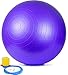 Utopia Home Anti Burst Exercise/Stability/Yoga/Fitness Ball - with Foot Pump - Total Body Balance (Purple, 75 CM)
