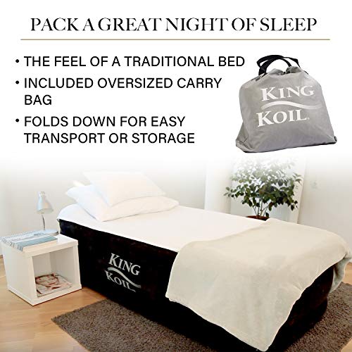 King Koil Queen Air Mattress with Builtin Pump Best Inflatable