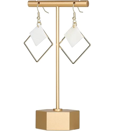 Présentoir à Boucles D'oreilles Rotatif Métallique - 3 Niveaux, Base Stable - Pour Vitrine Boutique Ou Rangement à La Maison