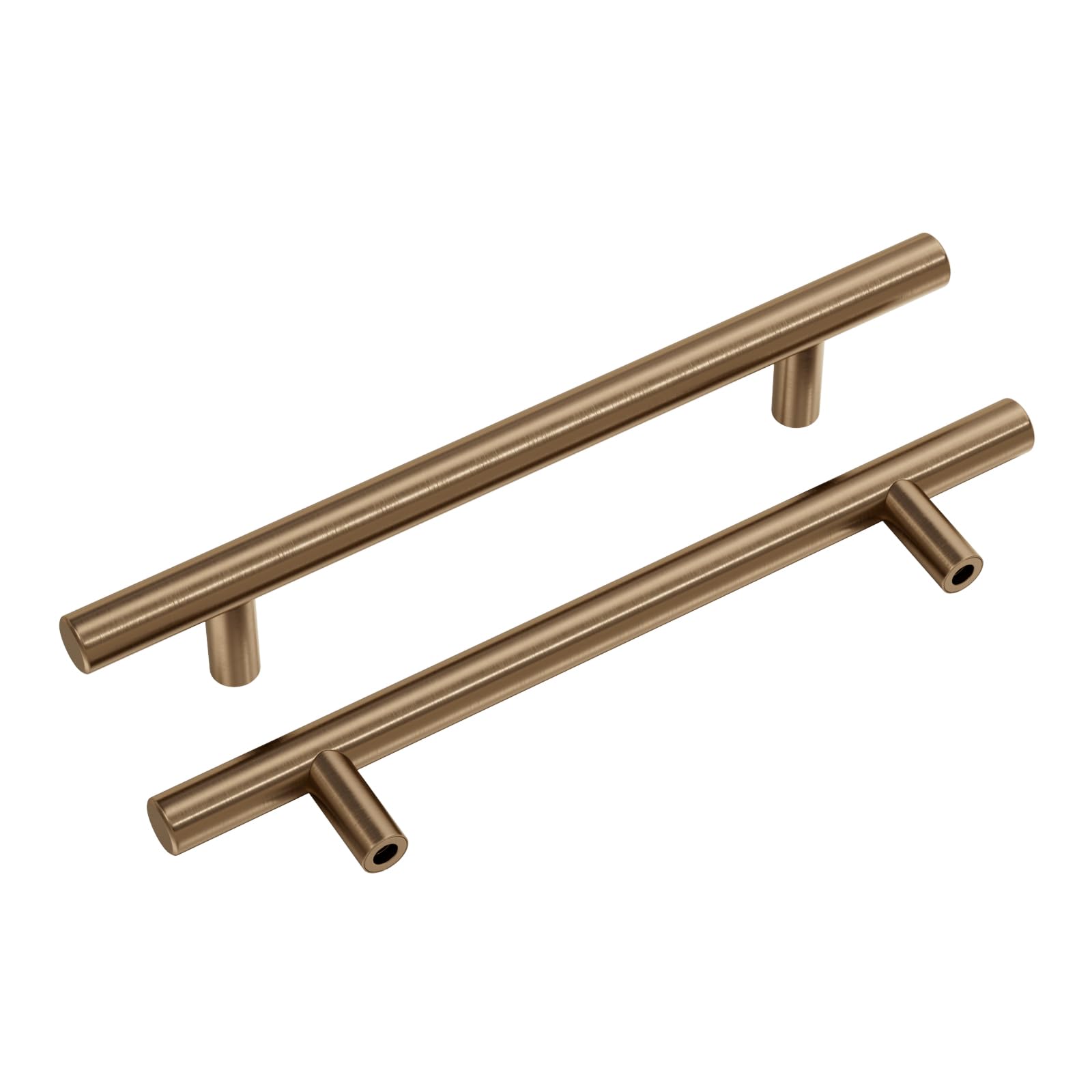 Goldenwarm 10 Pack Champagne Bronze Cabinet Pulls Champagne Handles Kitchen Cupboard Handles 128mm Champagne Drawer Pulls Ideal for Kitchen Bathroom Bedroom