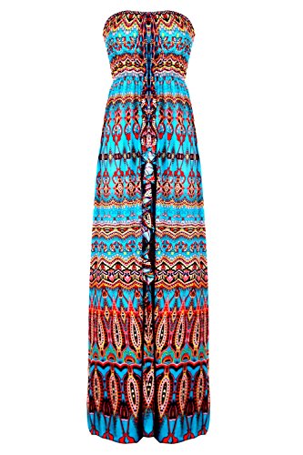 G2 Chic Women's Basic Casual Printed Patterned Maxi Dress