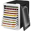 Gourmia-Food-Dehydrator-With-Touch-Digital-Temperature-Control-Ten-Drying-Trays-Plus-Beef-Jerky-Sausage-Hanging-Rack-Sleek-Design-Transparent-Window-Bonus-Cookbook-Black
