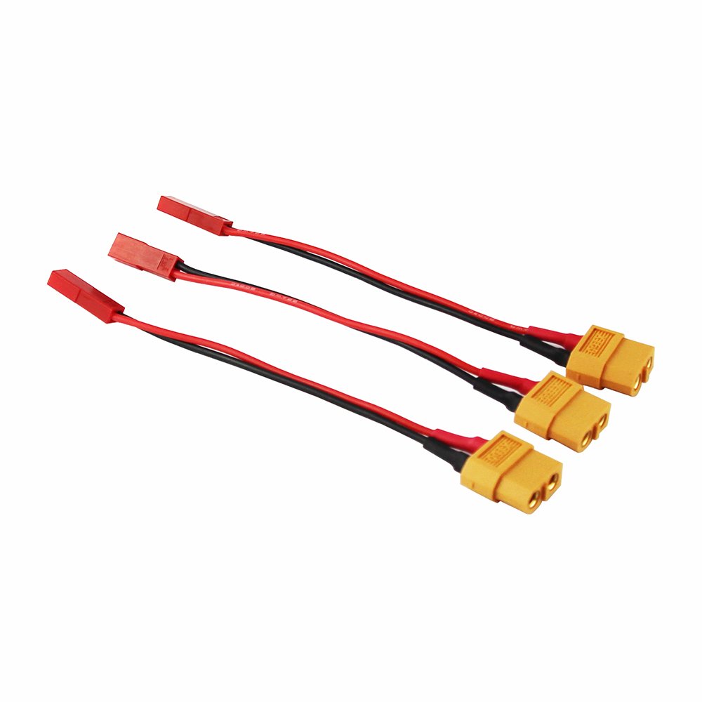 OliYin 3pcs RC XT60 Female to JST Female Charging Adapter Lead Plane Car Helicopter Charger