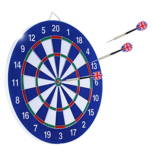 Vopa Dartboard 18 Inch Steel Soft Tip Dart Board Set with 6 Extra Darts