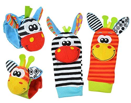 4 BBS+Wrist+Rattle+Animal+Suitable