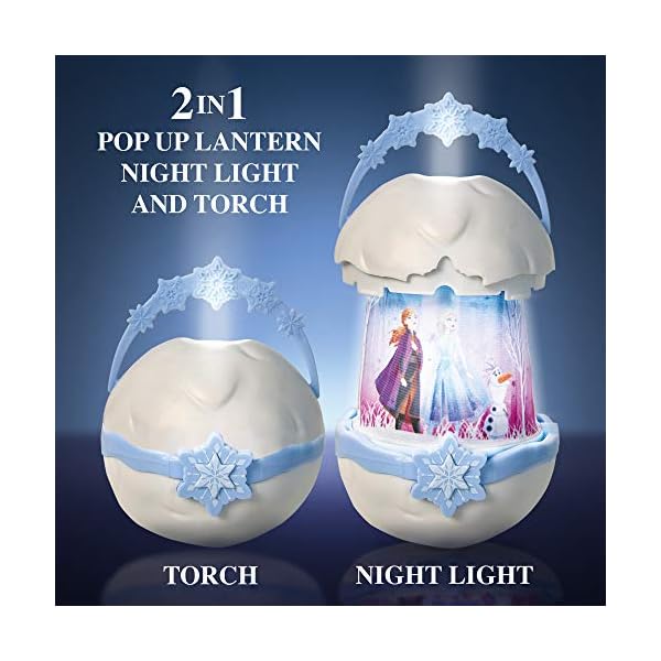 Frozen Disney Kids Pop Up Lantern Night Light and Torch By GoGlow, White
