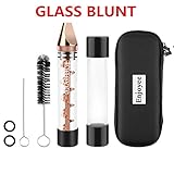 Glass Tool Set for Herb Leaves & Spices with 4 x O-Rings, 3 x Rubber Caps，2 x cleaning brush，Drawstring Bag and Fine Box (ROSE GOLD)