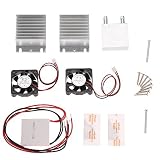 KKmoon DIY Kit Thermoelectric Peltier Cooler Refrigeration Cooling System Heat Sink Conduction Module + 2 Fans + 2 TEC1-12706