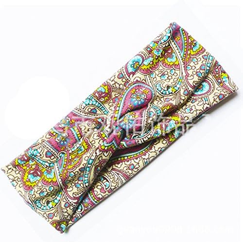 Sport Headband, 4 Pcs Stretchy Cotton Yoga Headband, Vintage