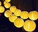 Binval Solar Lanterns String Lights 20 LED Fabric Ball Fairy Christmas Lighting Decor, for Outdoor, Indoor, Garden, Patio, Bedroom Wedding Decorations (Warm White)