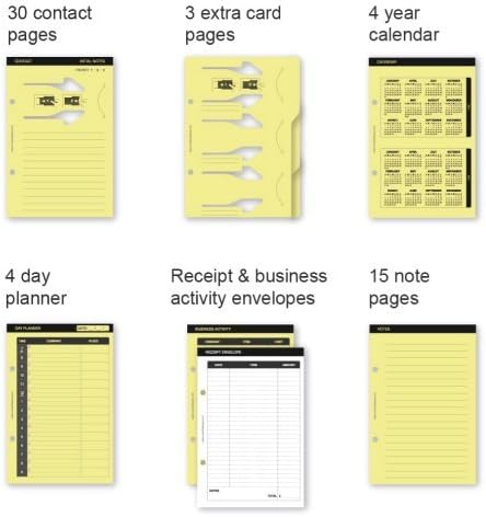 3 X Contact Keeper Business Cards & Notes Holder Refill, Medium 1 Card (800210)