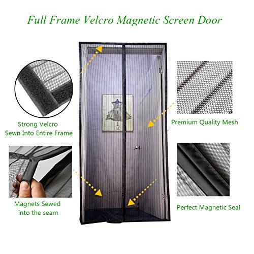 Dream Fly Screen Door Net With Strong Full Frame Velcro,Fits