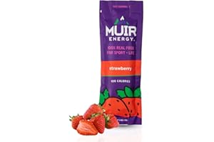 MUIR ENERGY MUIR Strawberry Real Food Energy Gel - 10 Count | Organic Vegan Paleo Non-GMO Gluten-Free Fast Burning Endurance Gel | Clean Energy for Runners Cyclists & Athletes | No Artificial Flavors