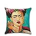 Joyi 4 Pack Frida Kahlo Self-portrait Cotton Linen Throw Pillow Case Car Cushion Cover 18