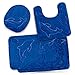 Bathroom Rug Mat Set 4-Piece Memory Foam - Extra Soft Anti-Slip Shower Large Bath Rugs – Perfect Combination of Luxury and Comfort - Blue Dolphins