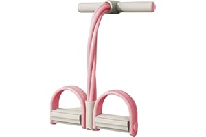 Resistance Bands Exercise Equipment: Six Tube Pedal Trainer with Handles for Home Workout - Portable Fitness Bands for Waist,