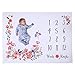Monthly Baby Milestone Blanket by PrimBella - Premium Baby Monthly Blanket | Baby Milestone Blanket Girl | Floral Wreath Extra Soft 50