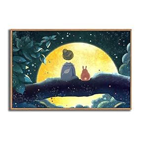 Framed Canvas Wall Art for Living Room, Bedroom Dreamland Theme Canvas Prints for Modern Home Decoration Ready to Hang - 16"x24" inches