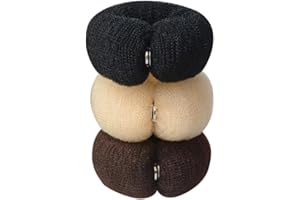 3PCS 20cm Donut Hair Bun Maker Ring Style Bun Hair Bun Maker DIY Hair Foam Ring Shaper Snap Roll Bun Tool for Women(3 colors)