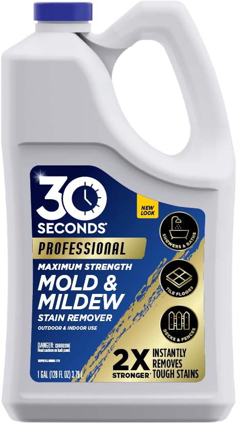 Photo 1 of 30 SECONDS Pro Mold and Mildew Stain Remover | Scrub Free | Brighter Results Instantly | Ready To Use Refill | 128 fl. oz. - PACKAGING MAY VARY