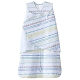Halo Sleepsack 100% Cotton Swaddle, Stripes/Circles Blue, Newborn